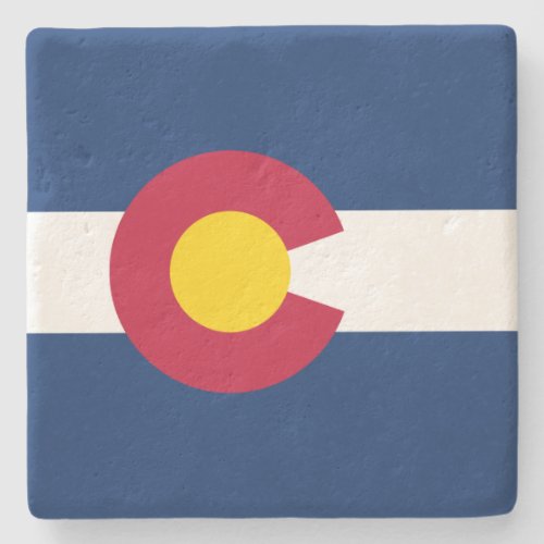 State Flag of Colorado Stone Coaster
