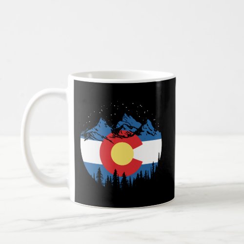 State Flag Of Colorado Vintage Night Stars Design  Coffee Mug