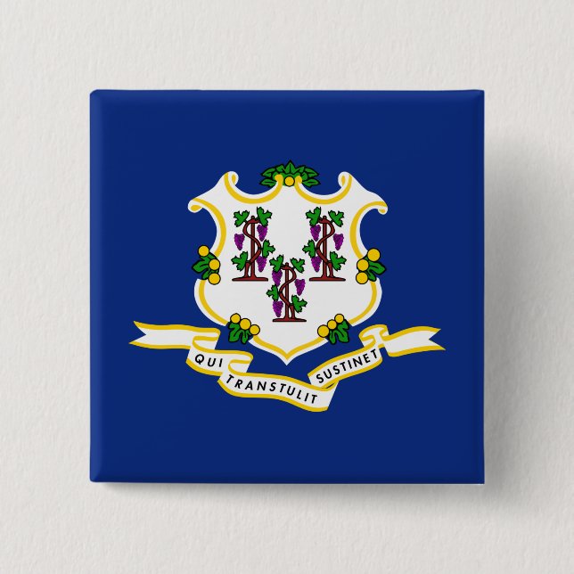 State Flag of Connecticut Button (Front)