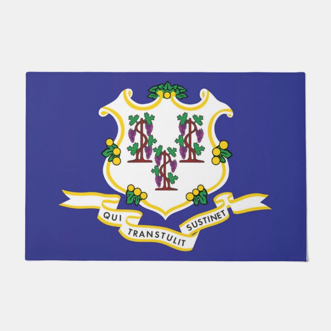 State Flag of Connecticut, USA Doormat (Front)