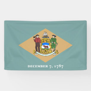 State Flag of Delaware (DE, USA) Banner