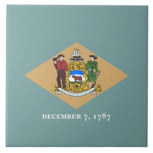 State Flag of Delaware (DE, USA) Ceramic Tile