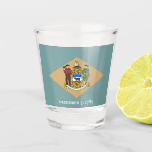 State Flag of Delaware (DE, USA) Shot Glass