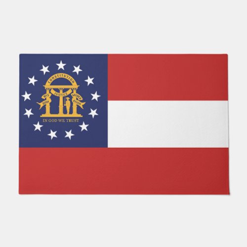 State Flag of Georgia USA Doormat