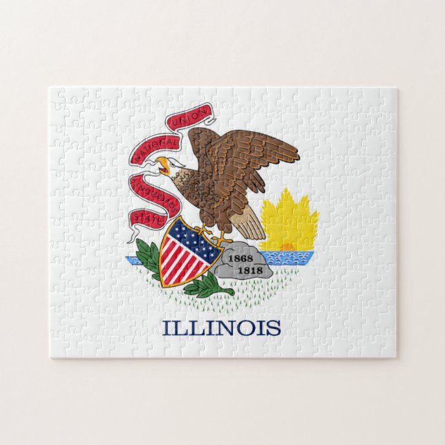 State Flag of Illinois, USA Jigsaw Puzzle (Horizontal)