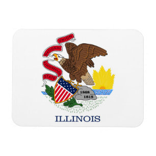 State Flag of Illinois, USA Magnet