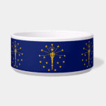 State Flag of Indiana Bowl<br><div class="desc">This design features the state flag of Indiana, which is is a U.S. state in the Midwestern and Great Lakes regions of North America. It borders Lake Michigan to the northwest, Michigan to the north, Ohio to the east, the Ohio River and Kentucky to the south and southeast, and the...</div>