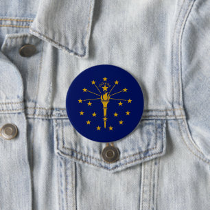 State Flag of Indiana Button