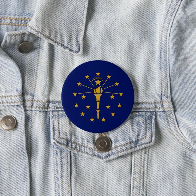 State Flag of Indiana Button (In Situ)