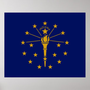 State Flag of Indiana Poster