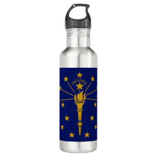 State Flag of Indiana Stainless Steel Water Bottle