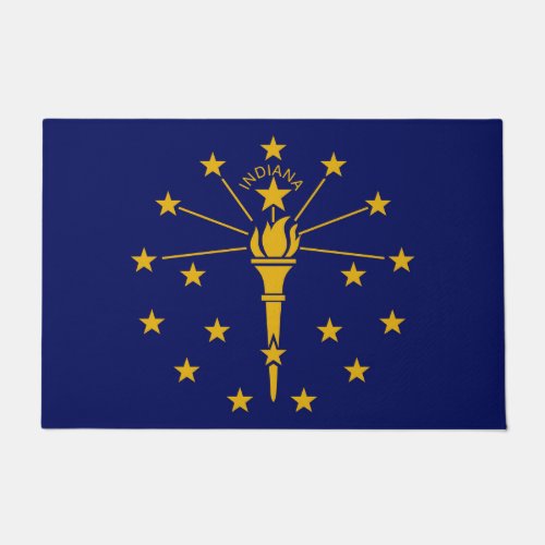 State Flag of Indiana USA Doormat