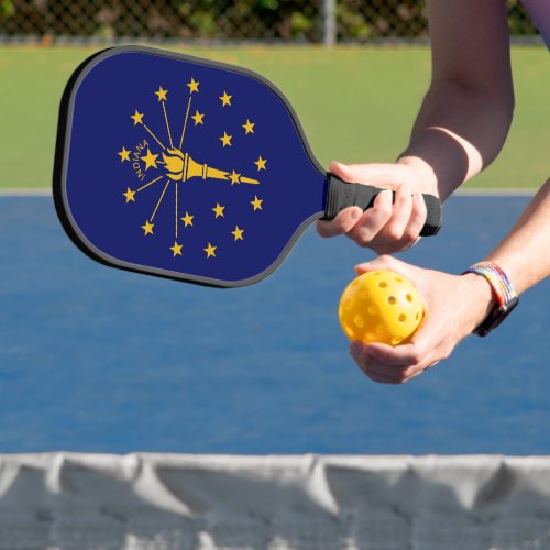 State Flag of Indiana USA Pickleball Paddle