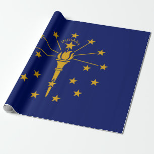 State Flag of Indiana Wrapping Paper