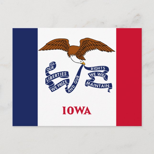 State Flag of Iowa Postcard (Front)