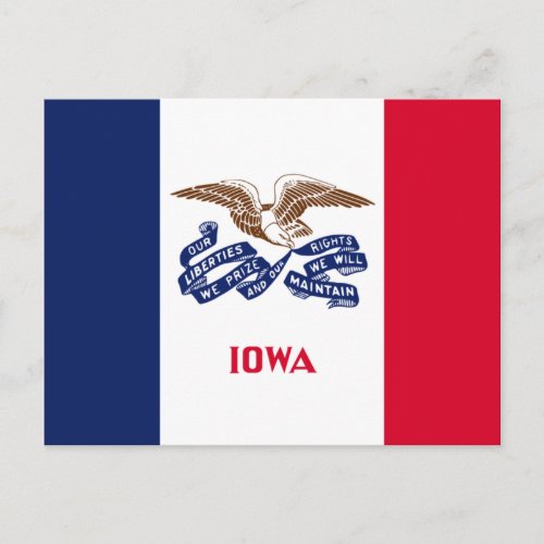 State Flag of Iowa Postcard