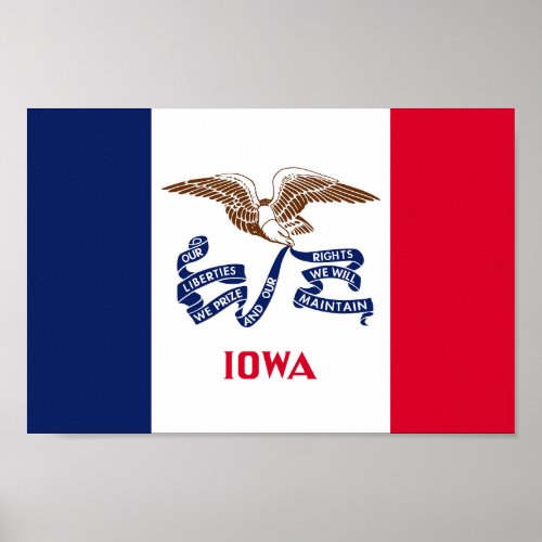 State flag of Iowa Poster
