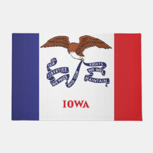 State Flag of Iowa, USA Doormat