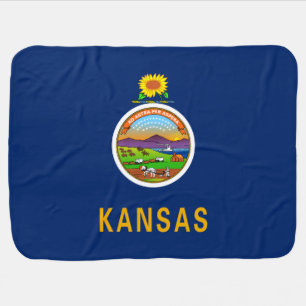 State Flag of Kansas Baby Blanket