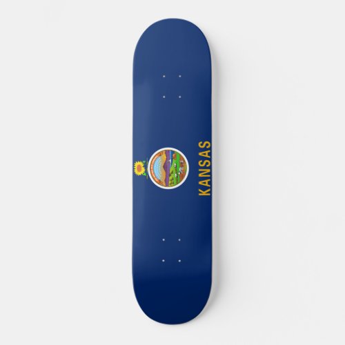 State Flag of Kansas Skateboard