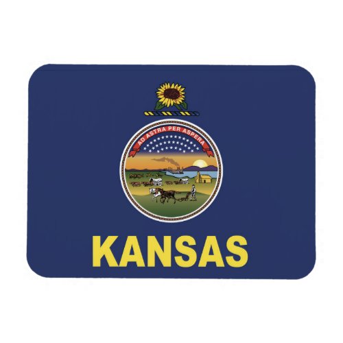State Flag of Kansas USA Magnet