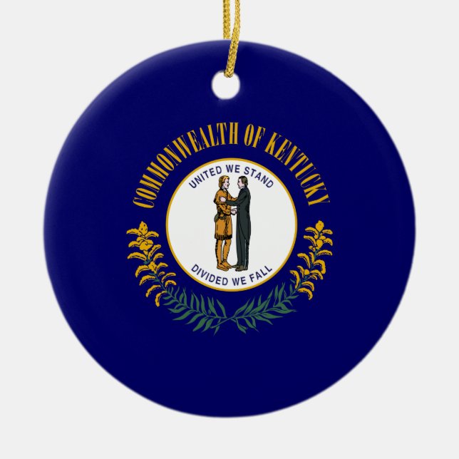 State Flag of Kentucky Ceramic Ornament (Front)
