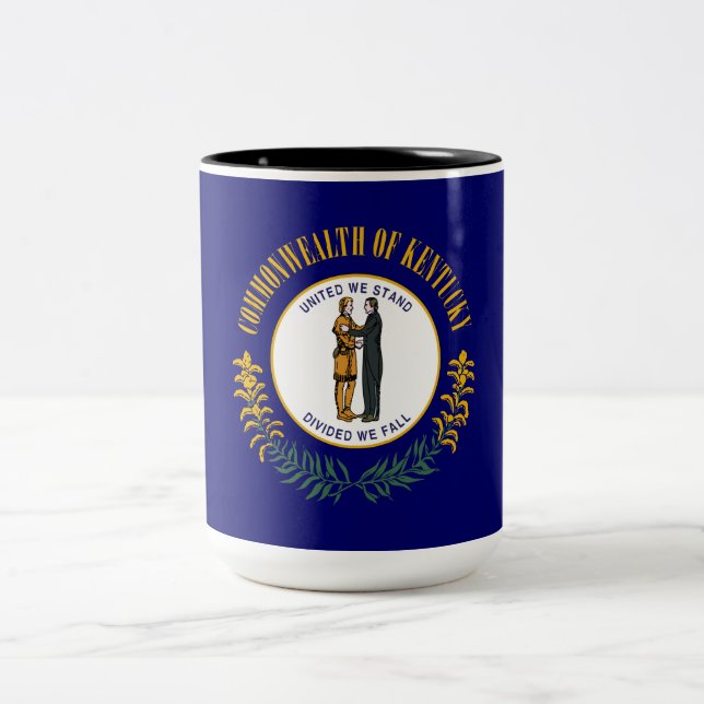 State Flag of Kentucky Two-Tone Coffee Mug (Center)