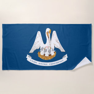 State Flag of Louisiana Beach Towel