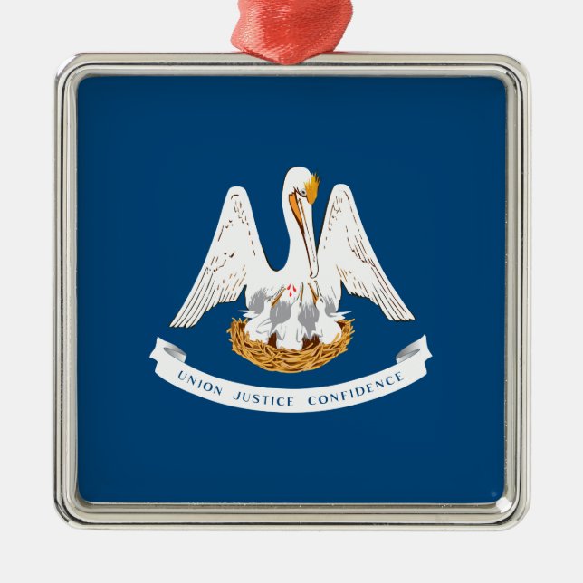 State Flag of Louisiana Ceramic Ornament (Front)