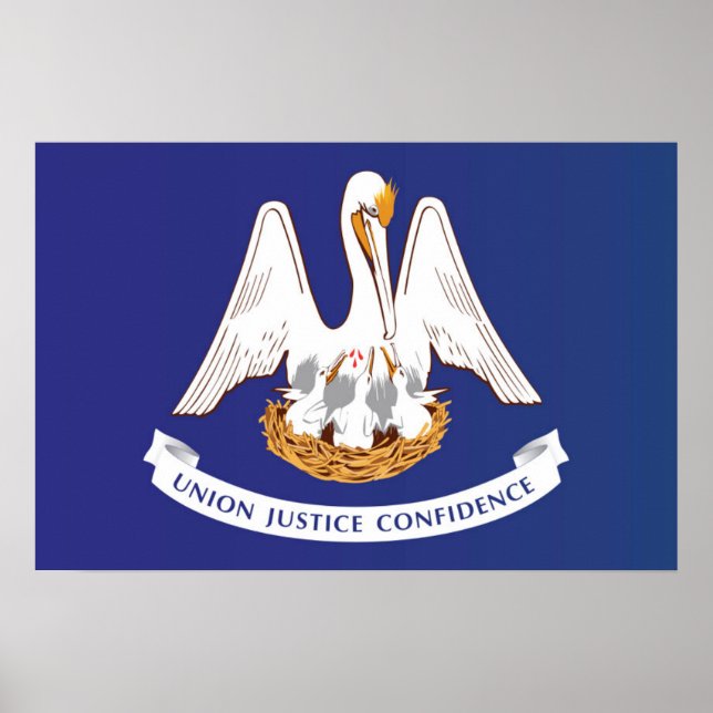 State Flag of Louisiana, USA Poster (Front)