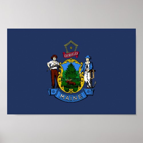 State flag of Maine Poster