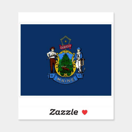 State flag of Maine Sticker