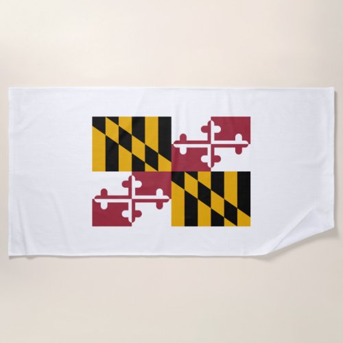 State Flag of Maryland Beach Towel