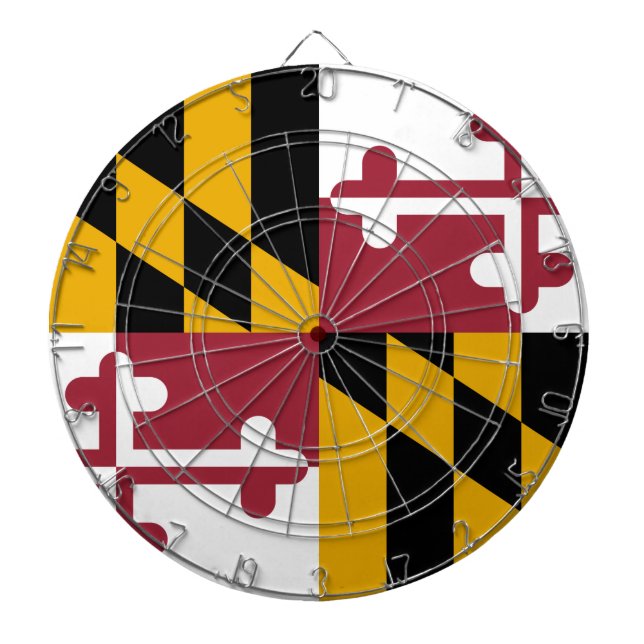 State Flag of Maryland Dart Board (Front)