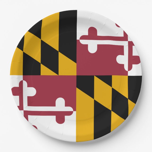 State Flag of Maryland Paper Plates (Front)