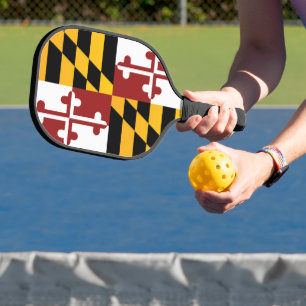 State Flag of Maryland, USA Pickleball Paddle