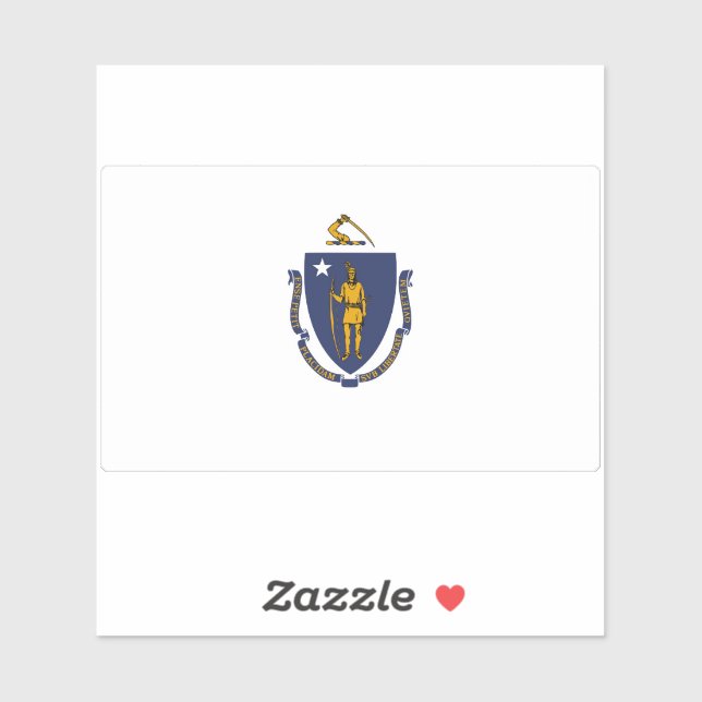 State flag of Massachusetts Sticker (Sheet)
