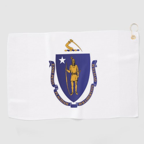 State Flag of Massachusetts USA Golf Towel