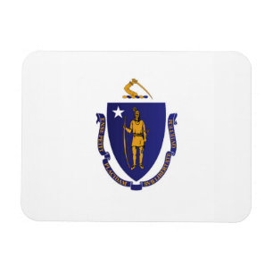 State Flag of Massachusetts, USA Magnet