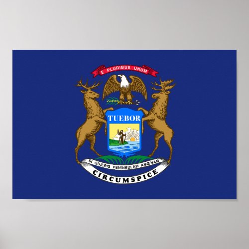 State flag of Michigan Poster