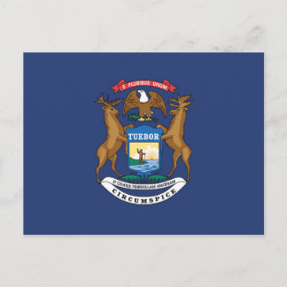 State Flag of Michigan, USA Postcard