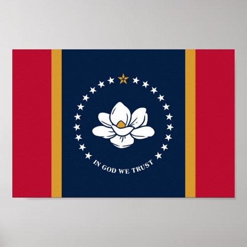State flag of Mississippi  Poster