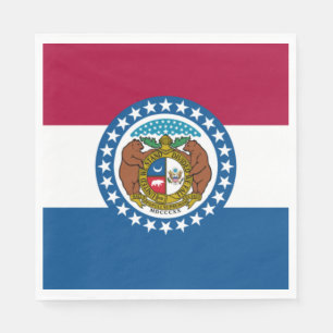 State Flag of Missouri Napkins