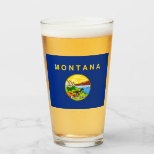 State Flag of Montana Glass