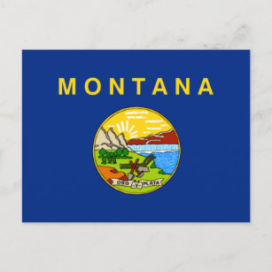 State Flag of Montana Postcard
