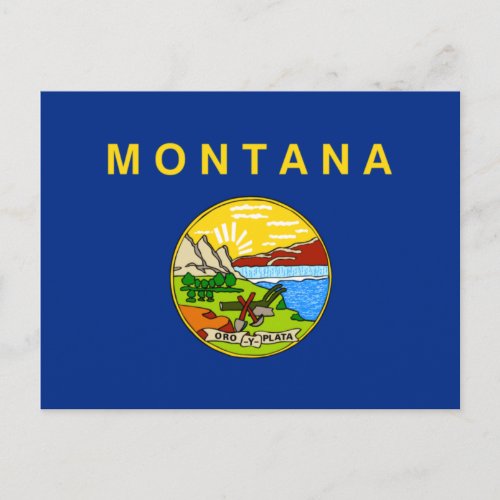 State Flag of Montana Postcard