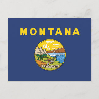 State Flag of Montana, USA Postcard