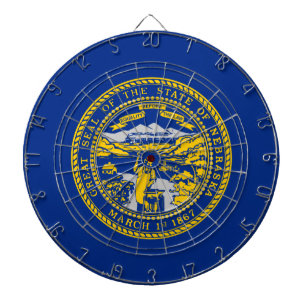 State Flag of Nebraska Dart Board