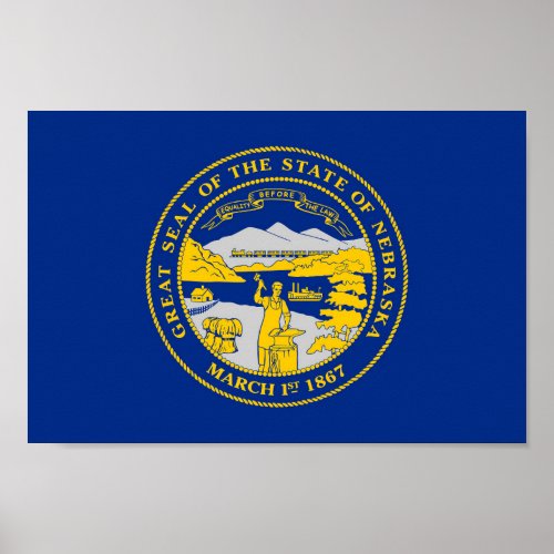 State flag of Nebraska Poster