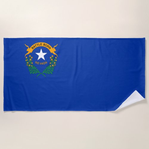 State Flag of Nevada Beach Towel